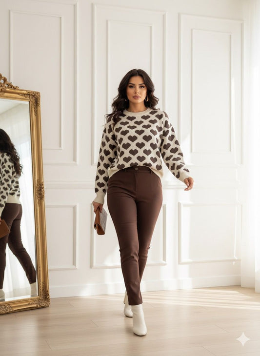 Heart Print Sweatshirt