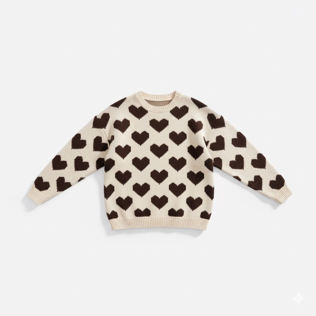 Heart Print Sweatshirt