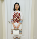 Floral Leaf Print Two-Piece Lawn Dress