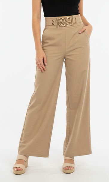 Women’s High Waist Chain Belt Palazzo Pants