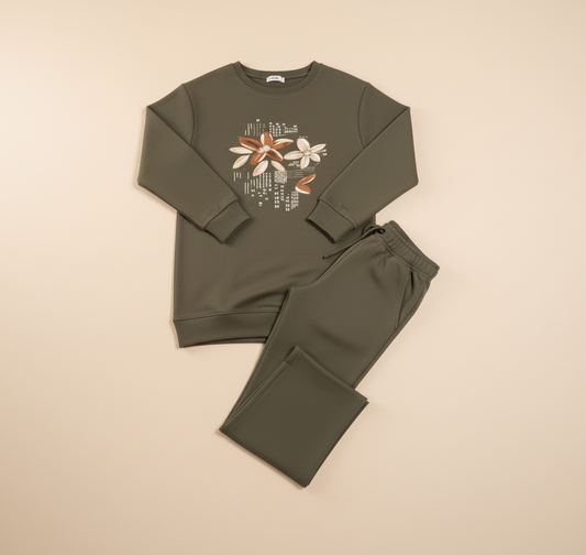 Women’s Warm Fleece Printed Co-ord Set