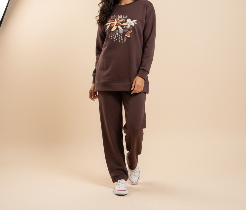 Women’s Warm Fleece Printed Co-ord Set