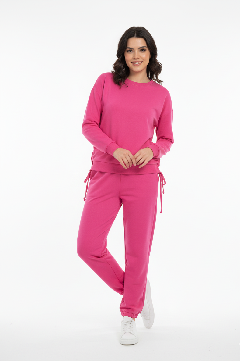 Drop Shoulder Loose Fit Fleece Co-ord Set – Cozy Winter Wear
