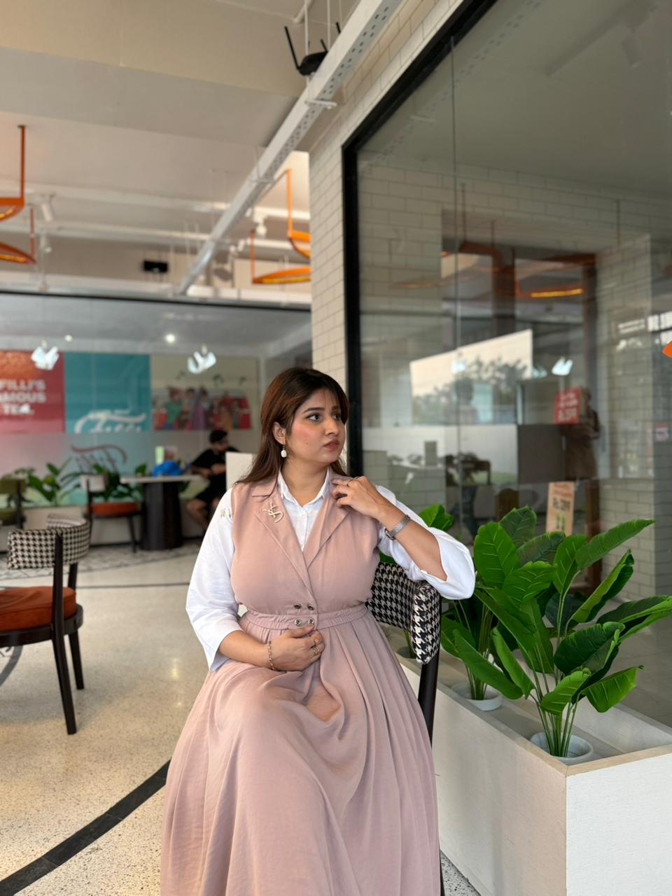 Long Maxi Frock with Matching Blouse