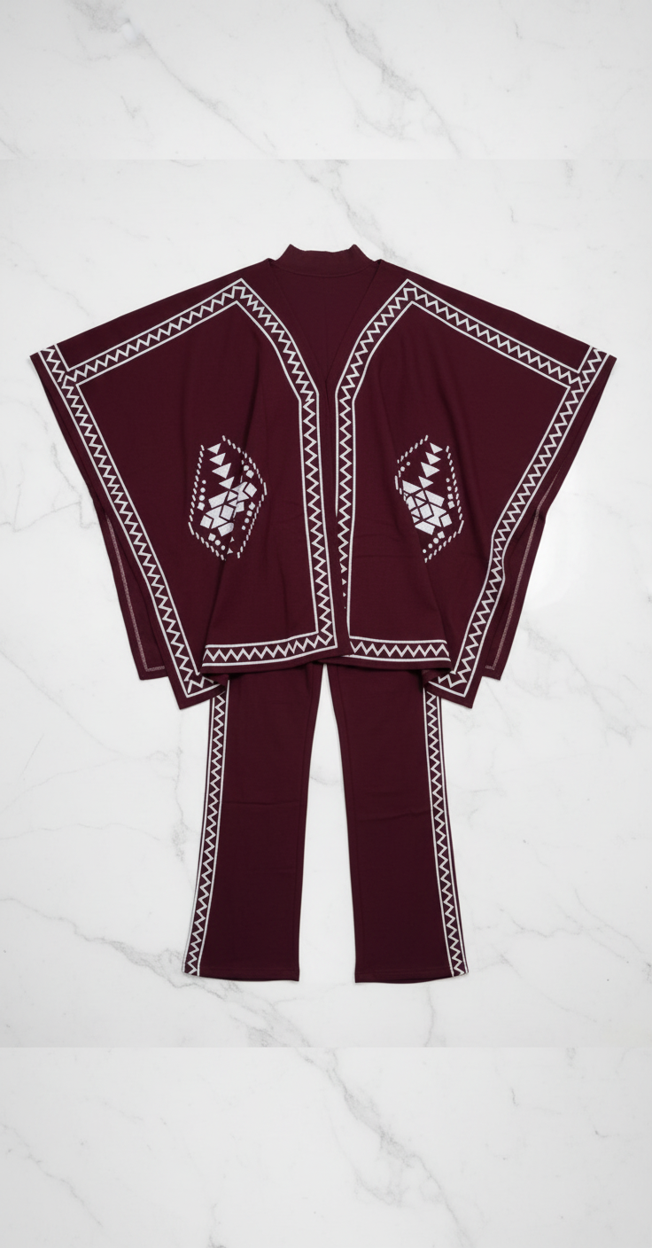 Burgundy Set - Flat Lay