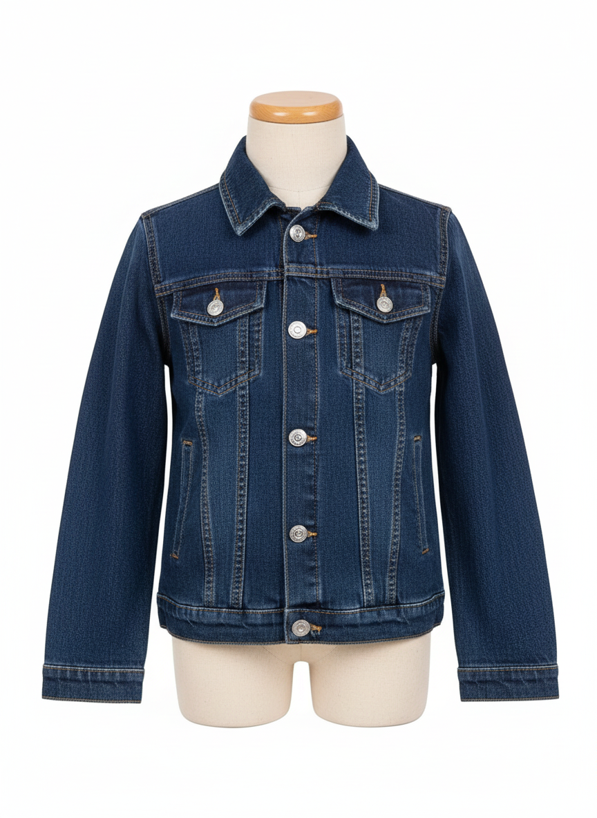 Dark Blue Denim Jacket on Mannequin
