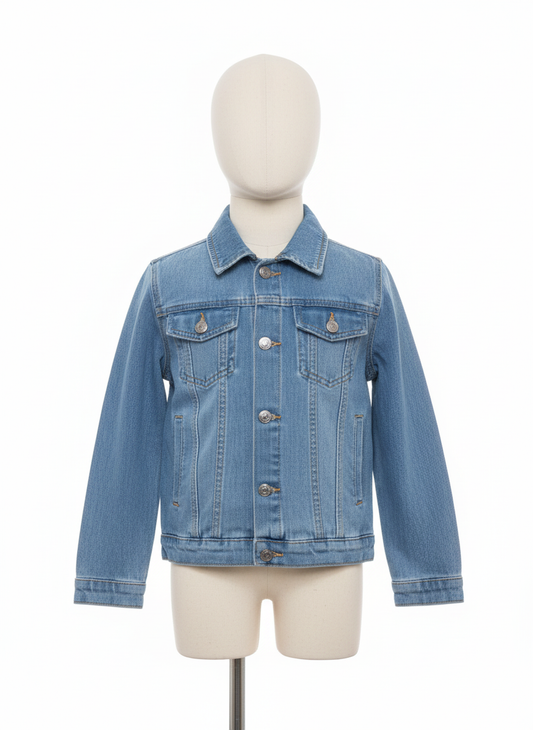 Light Blue Denim Jacket on Mannequin