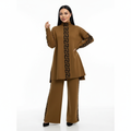 Mustard Printed Winter Coord Set