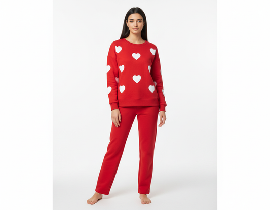 Red Model Plain Background